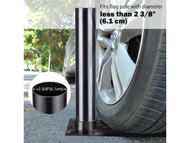 Yescom Flag Pole Tire Mount Portable Metal Tailgate Camping 20ft 25ft 30ft Adjustable Flagpole Holder Black