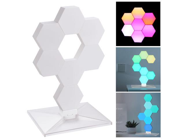 Yescom 7 Packs Hexagon Smart Light Modular LED Voice Control WIFI Décor Bar Bedroom Gifts