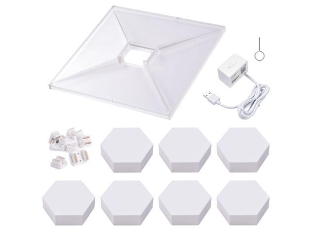Yescom 7 Packs Hexagon Smart Light Modular LED Voice Control WIFI Décor Bar Bedroom Gifts