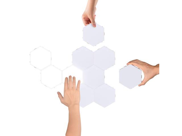 Yescom APP Control WiFi Hexagon LED Light Kit 14 Blocks & Base w/Alexa Google Home Game Room Decoration