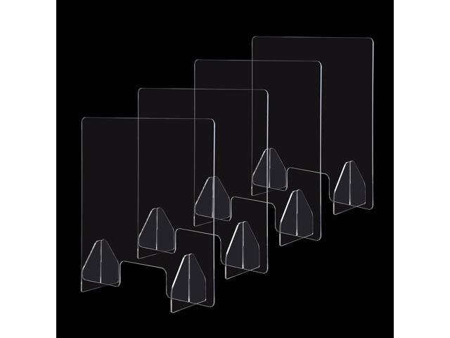 Yescom 4 Pack 24'x24' Acrylic Screen Board Table Guard Barrier Divider Shield Office