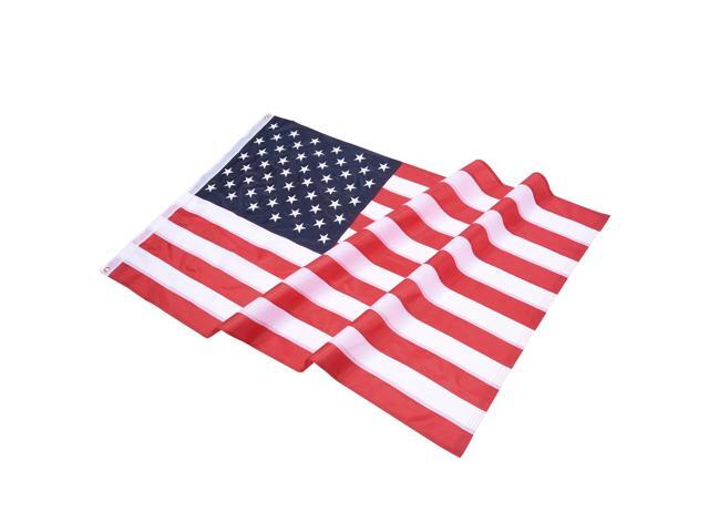 4x6 Ft US Flag Sewn Stripes Polyester Oxford Fabric Fade Resistance Yard 4 Pack