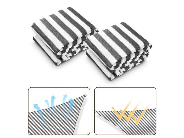 Yescom 2 Pack 25 Ft 97% UV Block Triangle Sun Shade Sail Heavy Duty Canopy Outdoor Patio