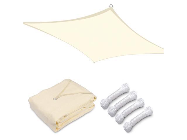 Yescom 10x10 Ft 97% UV Block Square Sun Shade Sail HDPE Canopy Cover Net Pool Yard