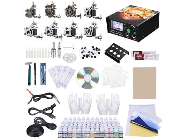 Photos - Other Power Tools YescomUSA Complete Tattoo Kit 2 Machine Guns 10 Wrap 40 Inks LCD Power Supply Equipm 