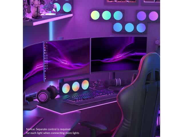 Yescom Wifi Smart LED Color Light Panel Work with Amazon Alexa & Google Home Rhythm Voice Control Magnetic Home Game Gifts