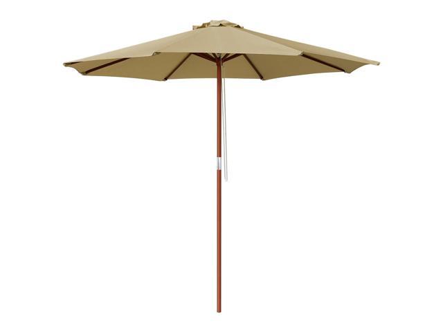 Photos - Other household accessories YescomUSA 9' ft Patio Umbrella Wood Pulley Control Market Outdoor Yard Beach Bar Gar 