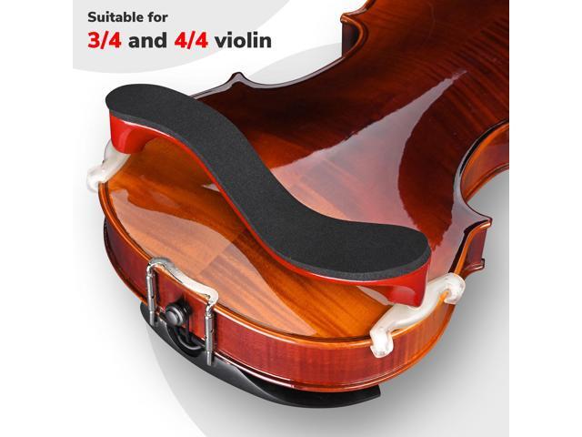 Wooden Violin Shoulder Rest for 3/4 4/4 Violin with Practice Mute Adjustable Feet