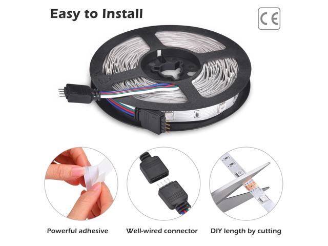 Delight 16.4 Ft LED Strip Light Music Sync Bluetooth APP Remote RGB Color TV Backlight Parties Room Kitchen Holiday - image 6