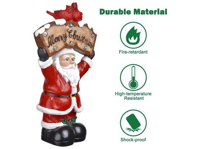 Resin Santa Claus Light Tabletop Christmas Decoration LED Party Ornament Home