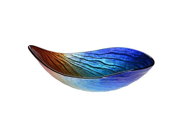 Aquaterior Waterdrop Shape Tempered Glass Vessel Sink Vanity Counter Top Basin