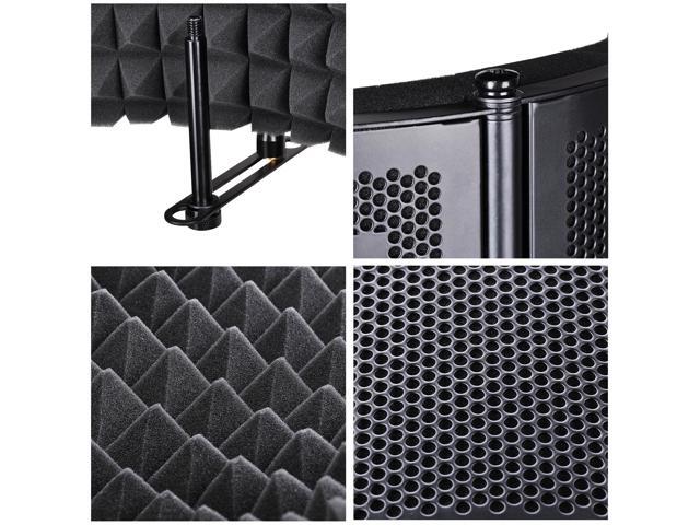 Yescom 20 x14 Studio Microphone Isolation Shield 2.4 Thick Acoustic Foam Panel Sound Absorbing Recording Panel Stand Mount - image 7