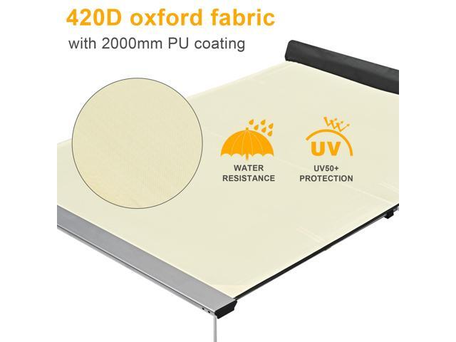 8.2x6.6 ft Car Side Awning Rooftop with LED Light Pull Out Tent Shelter Camping