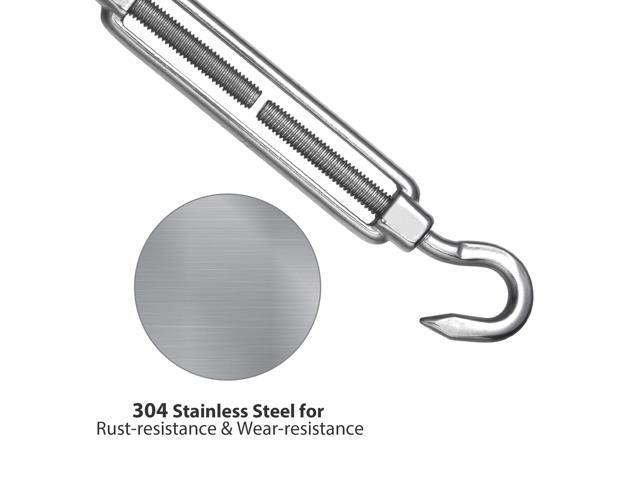 Triangle Sun Shade Sail Hardware Kit 304 Anti-Rust Stainless Steel Lawn 2 Pack