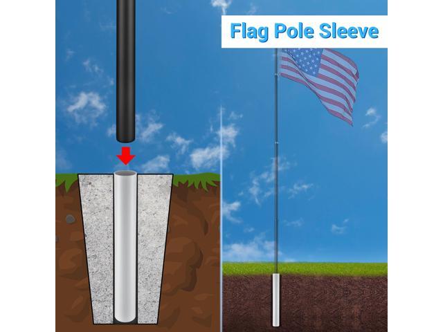 Flag Pole Sleeve for 30 Ft Flagpole Replacement Outdoor Garden Yard Porch Patio