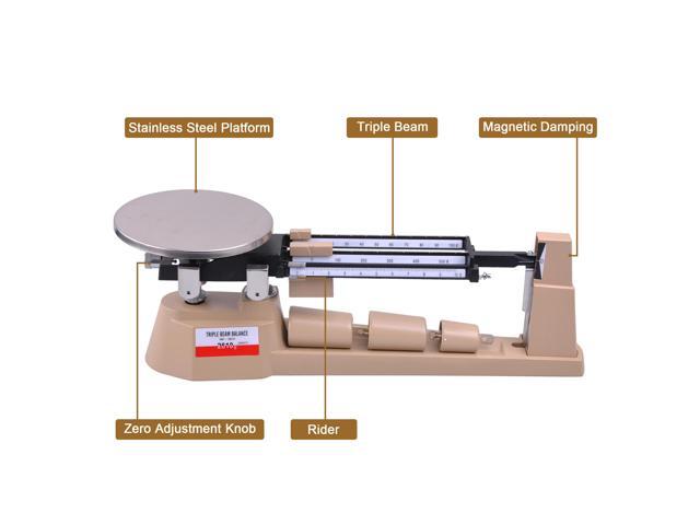 Yescom Triple Beam Mechanical Balance Scale Weight Set 2610g Lab Analytical
