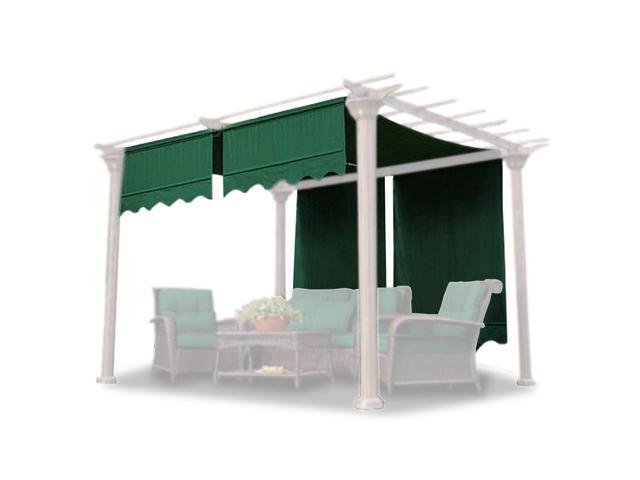 2 Pcs 15.5x4 Ft Canopy Cover Replacement with Valance for Pergola Structure Green