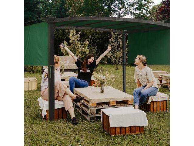 17x6.8 Ft UV30+ Pergola Canopy Cover Replacement Garden Outdoor Green