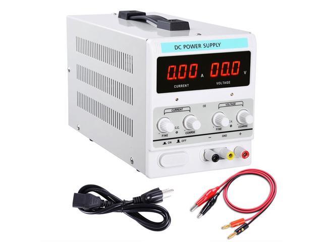 DC Power Supply Variable 30V 10A Adjustable High Precision Digital w/Power Cord