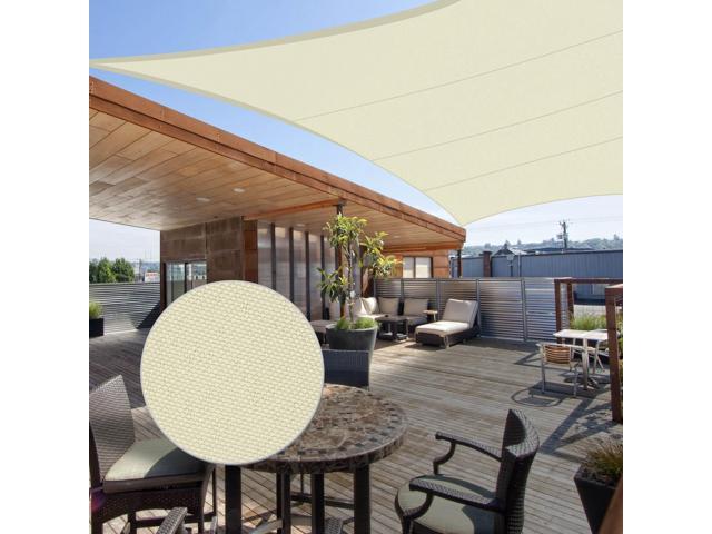 16x16 Ft 97% UV Block Square Sun Shade Sail Top Canopy Outdoor Patio Pool 2 Pack