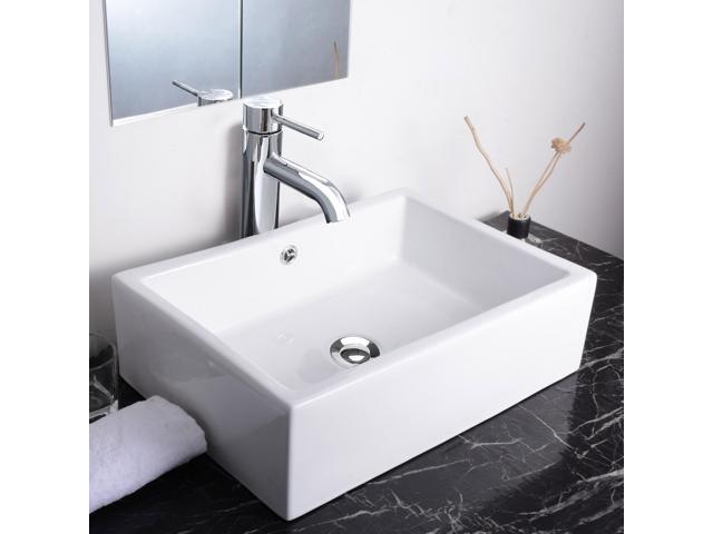Aquaterior 1 3/8' Pop up Drain Faucet Vessel Vanity Sink Drain Stopper Brass Brushed Nickel Finish Overflow