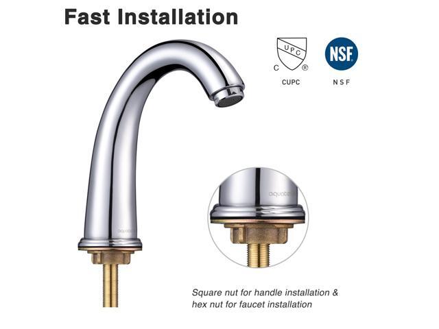 Aquaterior Rectangle Ceramic Sink Bathroom Countertop Basin with Faucet Drain