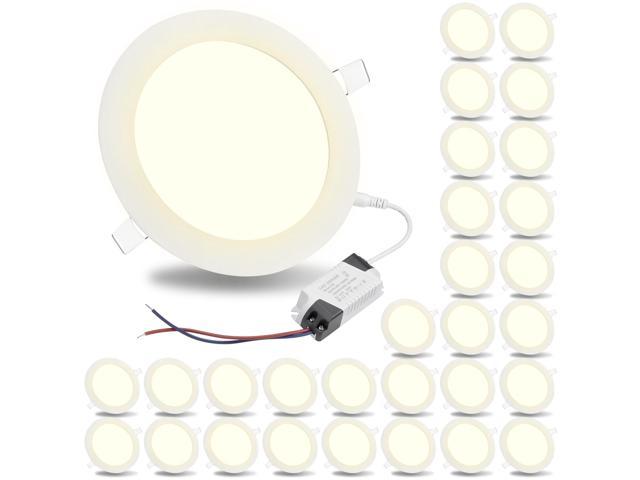 Photos - Chandelier / Lamp YescomUSA 30 Pack 12W LED Recessed Round Ceiling Fixture Panel Down Light Indoor Hom 