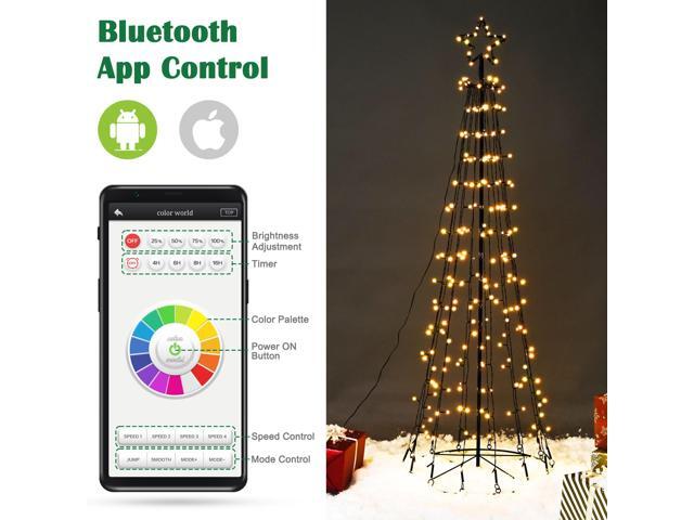5 Ft Cone Christmas Tree with Light 240 LED Bluetooth APP Control Decoration