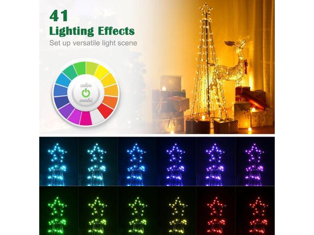 5 Ft Cone Christmas Tree with Light 240 LED Bluetooth APP Control Decoration