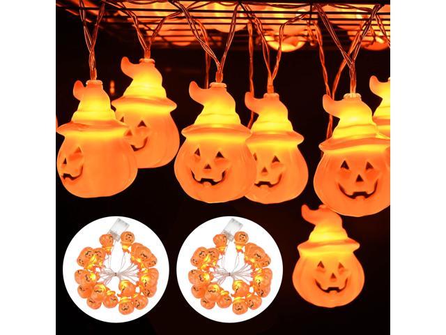 Photos - LED Strip YescomUSA Halloween 40x LED Pumpkin String Lights Lantern Lamp Indoor Outdoor Party 