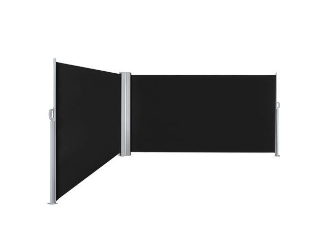 Yescom 240'x63' Retractable Patio Screen Outdoor Partition Side Awning Privacy Wind Sun Shade Divider,2 pack of 120x63'
