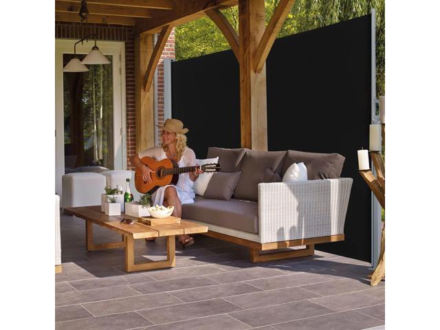 Yescom 240'x63' Retractable Patio Screen Outdoor Partition Side Awning Privacy Wind Sun Shade Divider,2 pack of 120x63'