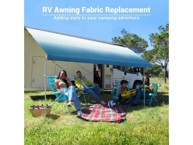 8x16 Ft RV Awning Replacement Fabric Canopy Camper Trailer Block UV Outdoor