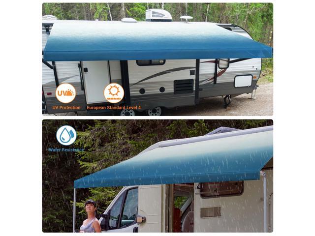 8x16 Ft RV Awning Replacement Fabric Canopy Camper Trailer Block UV Outdoor