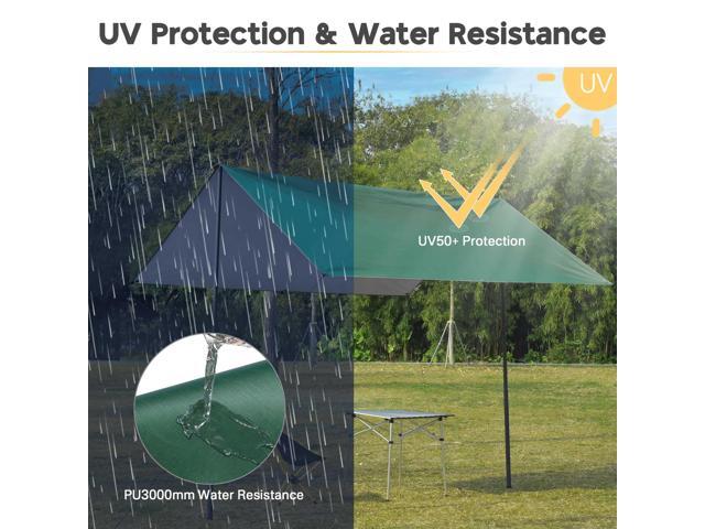 10x10FT Camping Tent Tarp Hammock Rain Fly Waterproof Hiking Backpacking Shelter