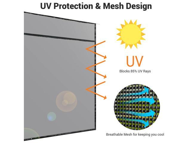 6x19' RV Awning Sun Shade Screen Mesh UV Blocker RV Awning Shade Camping Trailer