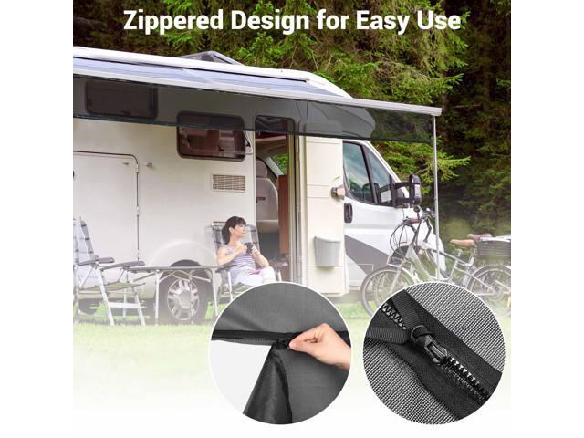 6x19' RV Awning Sun Shade Screen Mesh UV Blocker RV Awning Shade Camping Trailer