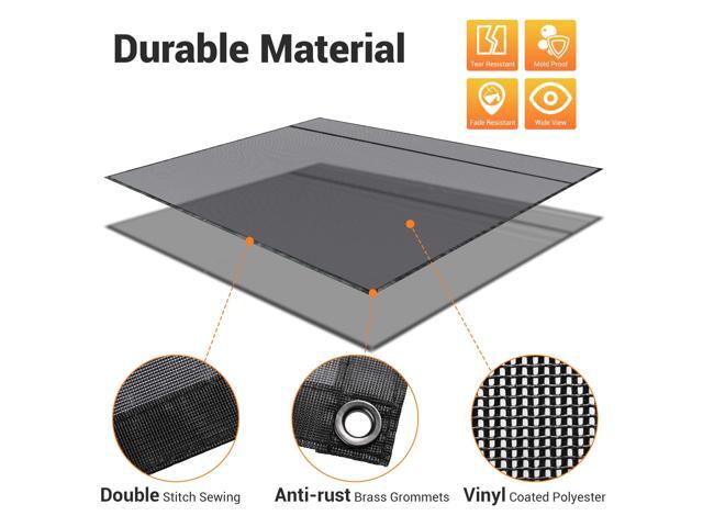 6x19' RV Awning Sun Shade Screen Mesh UV Blocker RV Awning Shade Camping Trailer