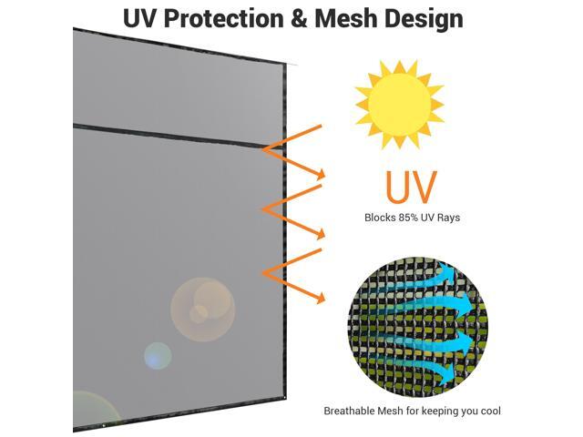 8x15' RV Awning Sun Shade Screen Mesh UV Blocker RV Awning Shade Camping Camper