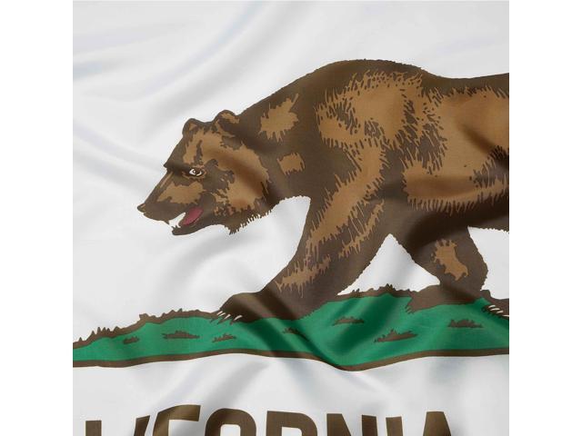 3x5 Ft California State Flag Republic Bear Polyester Grommets Garden Banner