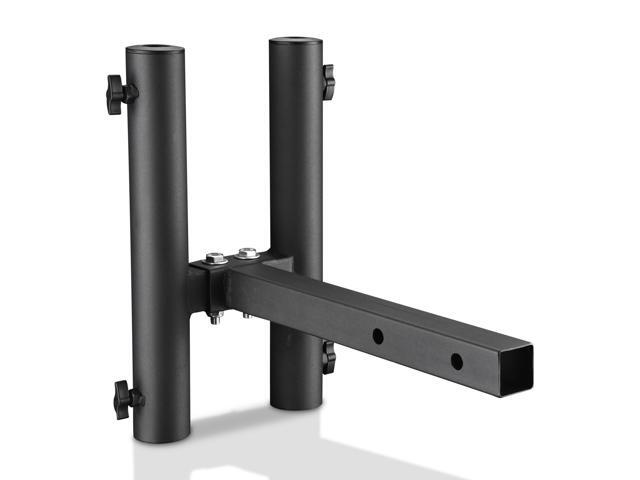 1 9/16' Hitch Mount Dual Flag Pole Holder Bracket for Truck Car Trailer SUV RV Jeep