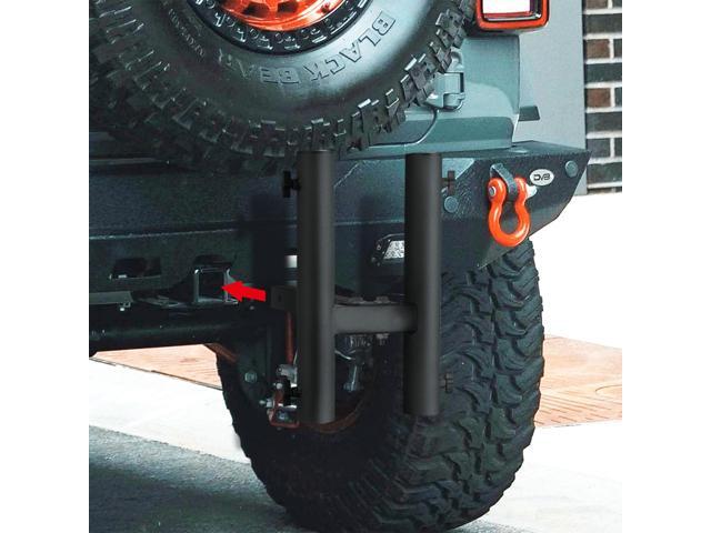 1 9/16' Hitch Mount Dual Flag Pole Holder Bracket for Truck Car Trailer SUV RV Jeep