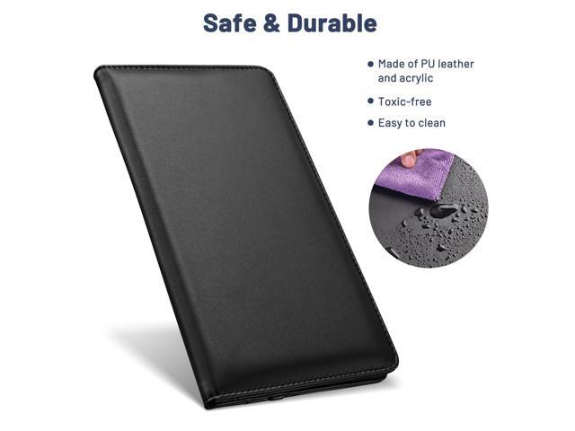 Folding LED Backlit Illuminated Black Leatherette Check Presenter/menu Holder
