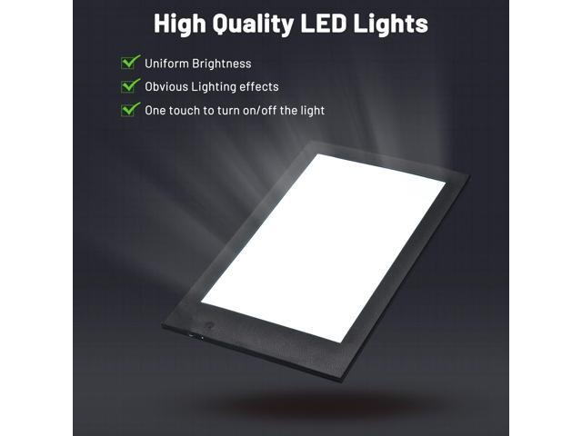 WeChef 4 Pack LED Backlit Menu Cover Leatherette Wine List Check Bill Holder Displayer Single Panel Fits 8'x14' Paper