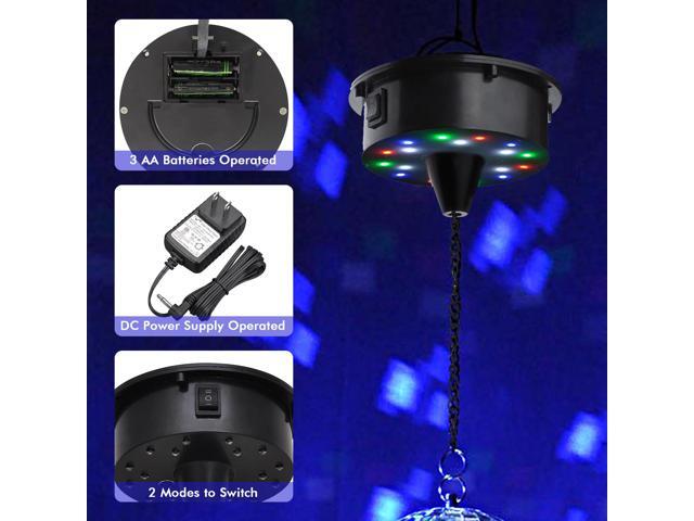 Yescom Disco Ball Motor Rotating 6RPM with 18 RGBW LED Lights for 6' 8' 12' Mirror Ball DJ Bands Party Events KTV Club Birthday Decor ETL Certificated