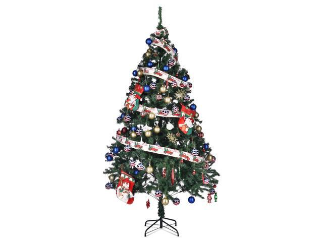 Yescom Christmas Tree Artificial,7Ft Green Xmas Tree,Folded Hinged,1000 Branch Tips Party Decoration