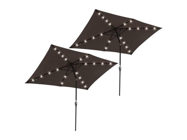 Photos - Other household accessories YescomUSA 2Pcs 10x6.5ft Rectangle Outdoor Patio Aluminium Umbrella Solar Led Light C 
