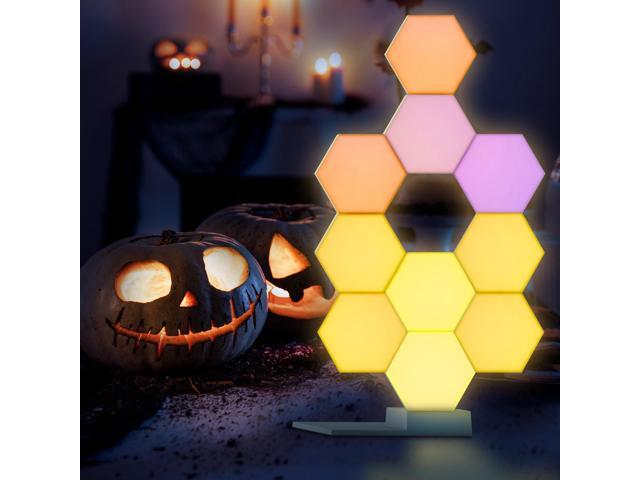 Yescom APP Control WiFi Hexagon LED Light Kit 15 Blocks w/Alexa Google Home Game Room Decor Gift