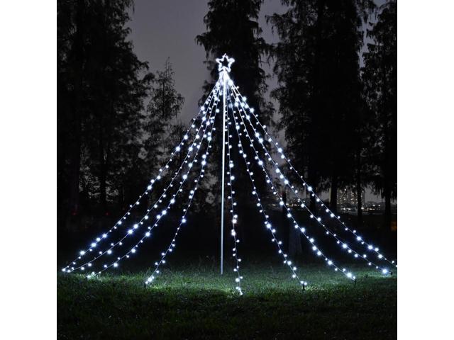 Photos - Other Jewellery YescomUSA 12 Ft Waterfall Cone Tree Light with 362 LED Star 9 Strings Christmas Cold 