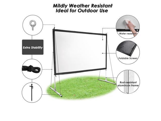 InstaHibit 100 Portable Projector Screen with Stand 16:9 HD Fast Folding Indoor Outdoor Home Theater Backyard Movie - image 2